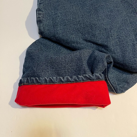 Guide Gear Vintage Mens 44x29 Red Fleece Thinsulate Lined Blue Field Denim Jeans - Picture 7 of 9